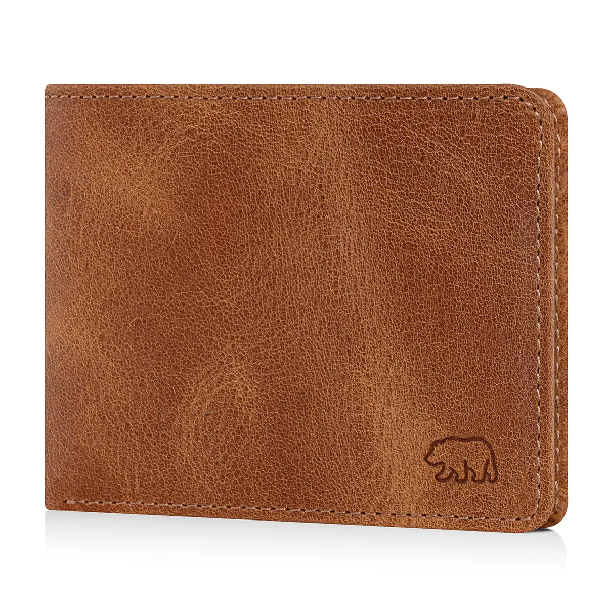 Brown Bear Geldbörse 8005 D Leder-Portemonnaie Braun-Cognac mit Münzfach & RFID
