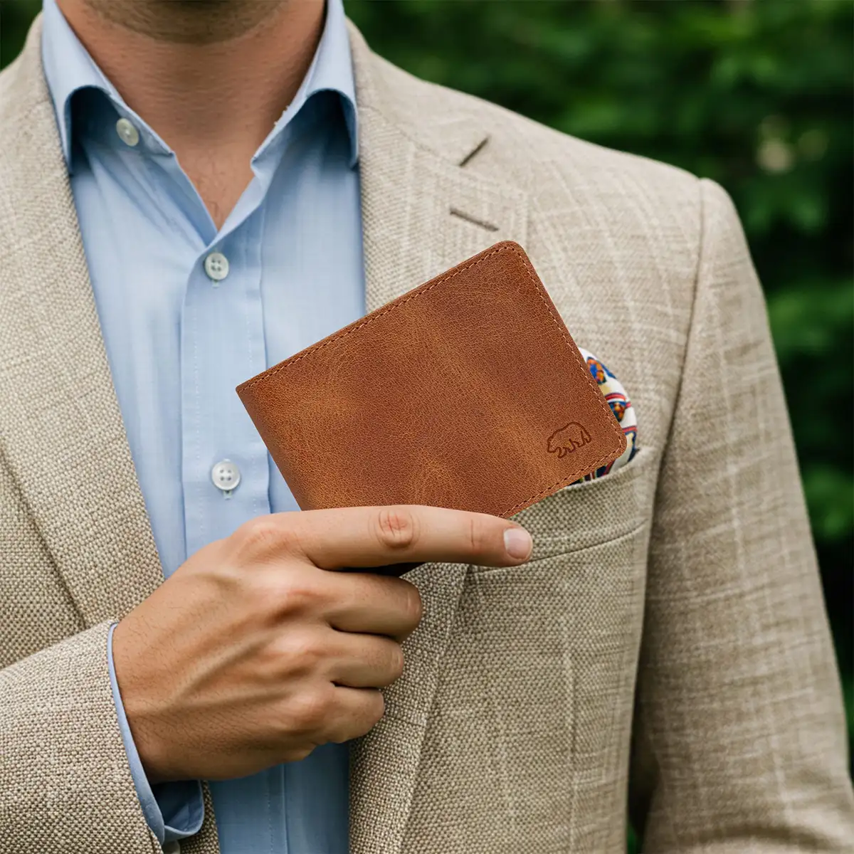 Brown Bear 8005 D Geldbörse Braun-Cognac in Nutzungsansicht